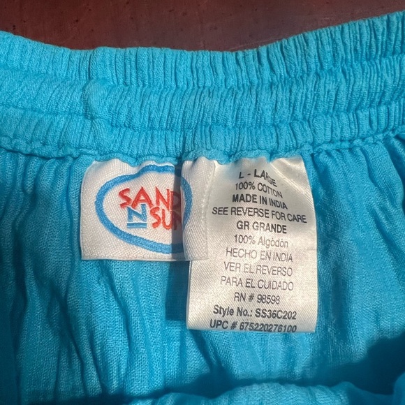 Sand And Sun Blue Peasant Skirt Large - Picture 5 of 6